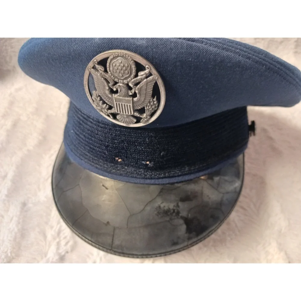 Vintage 80s Bancroft US Air Force Cap Wool Dress Hat United States AF Size 6 3/4